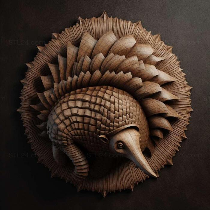 Nature and animals (Armadillo 1, NATURE_3261) 3D models for cnc